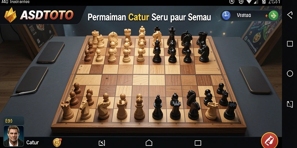 Tampilan antarmuka ASDTOTO dengan papan catur yang elegan.