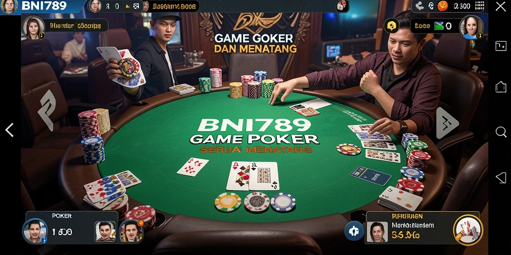 Tampilan antarmuka BNI789 dengan fitur permainan Poker yang menarik.