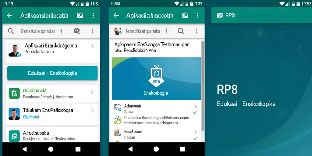 Tampilan antarmuka aplikasi RP8 yang jelas dan fungsional.