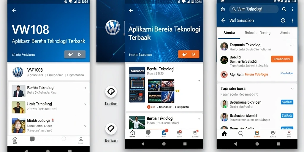 Antarmuka VW108 yang modern dan fungsional untuk berita teknologi.