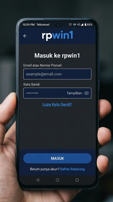 Tampilan halaman login rpwin1